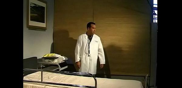  Lucky doctor bangs hot MILF nurse Katrina Spanks on a hospital bed